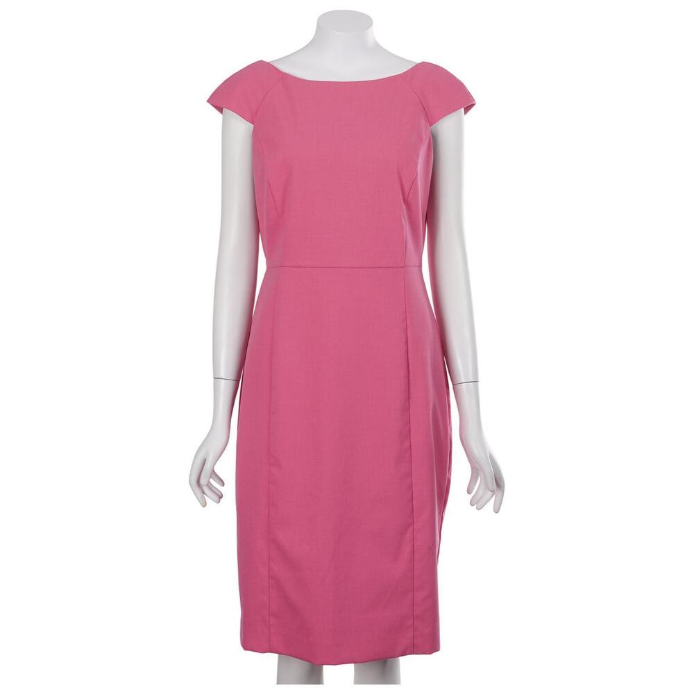 Banana Republic Dress 8P Pink Cap Sleeve Lined Knee Length Sheath Career
